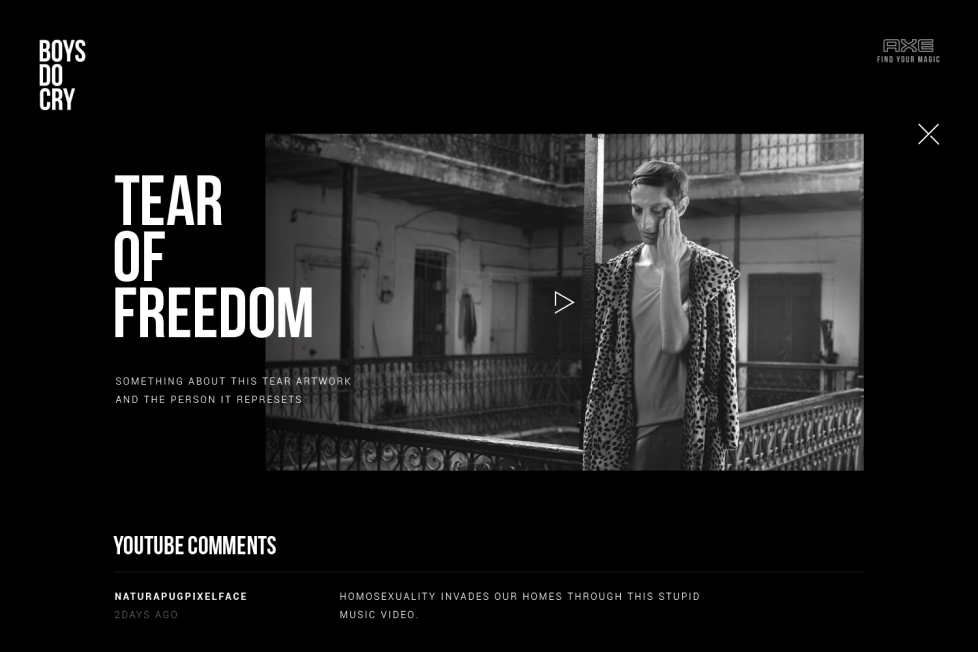 Wonder x Axe - Boys do cry - 3, Tasarım ve Dijital Ürünler